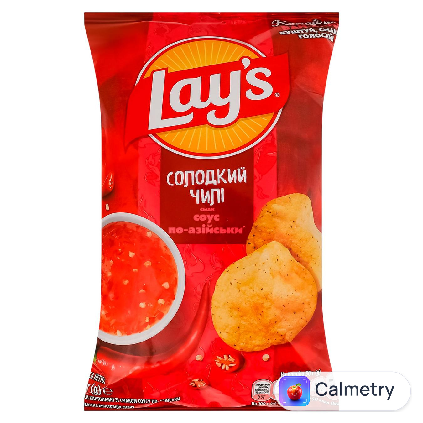 Чипси картопляні Lay's Солодкий чилі смак Соус по-азійськи 95г