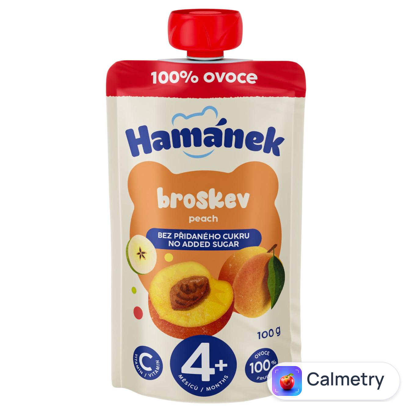Пюре Hamanek яблуко-персик 100г