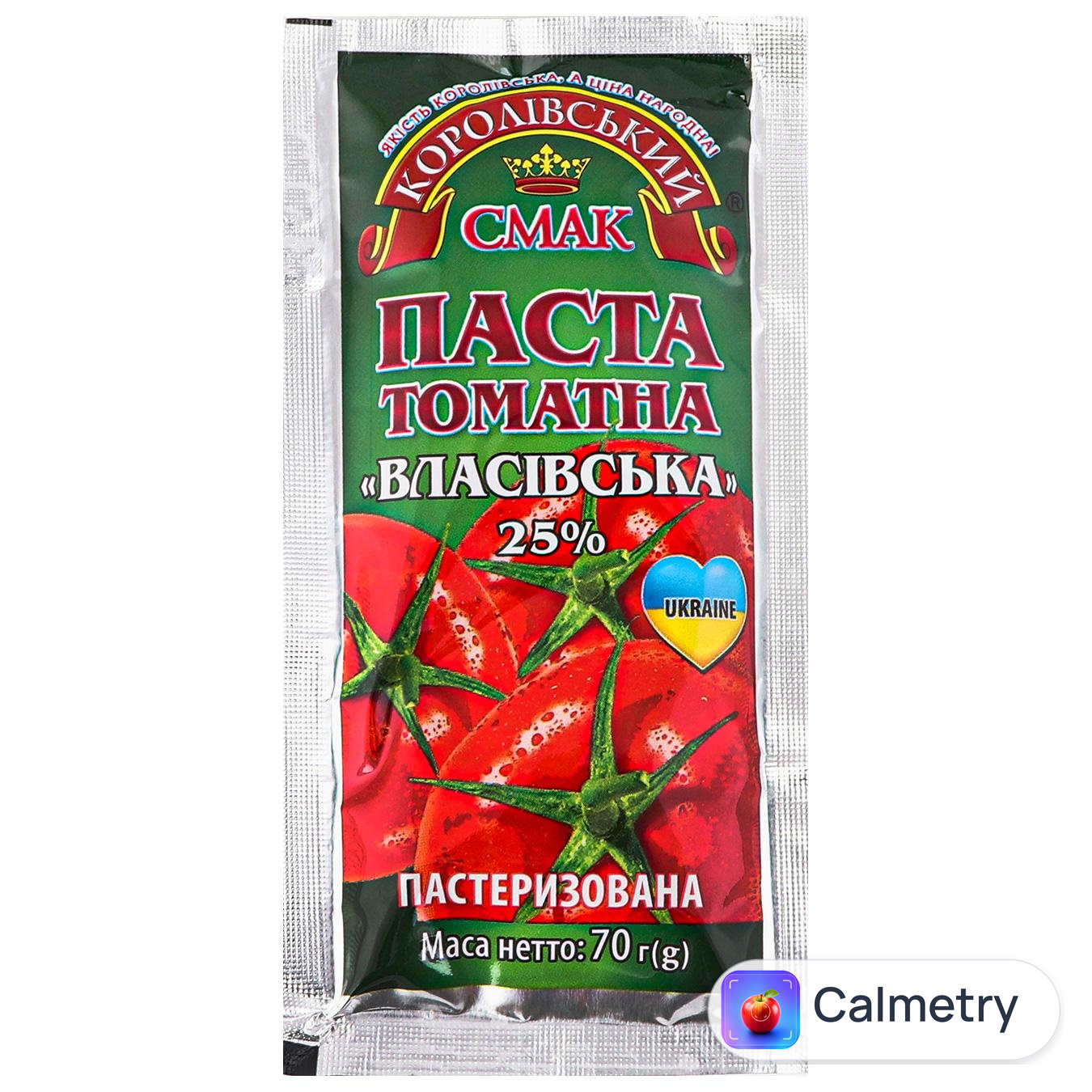 Паста томатна Королівський Смак Власівська 25% 70г — фото продукту