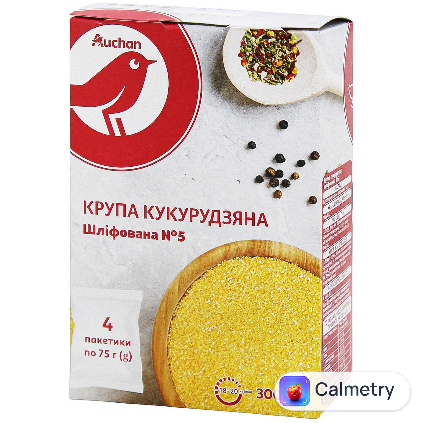 Крупа кукурудзяна Auchan 4шт*75г