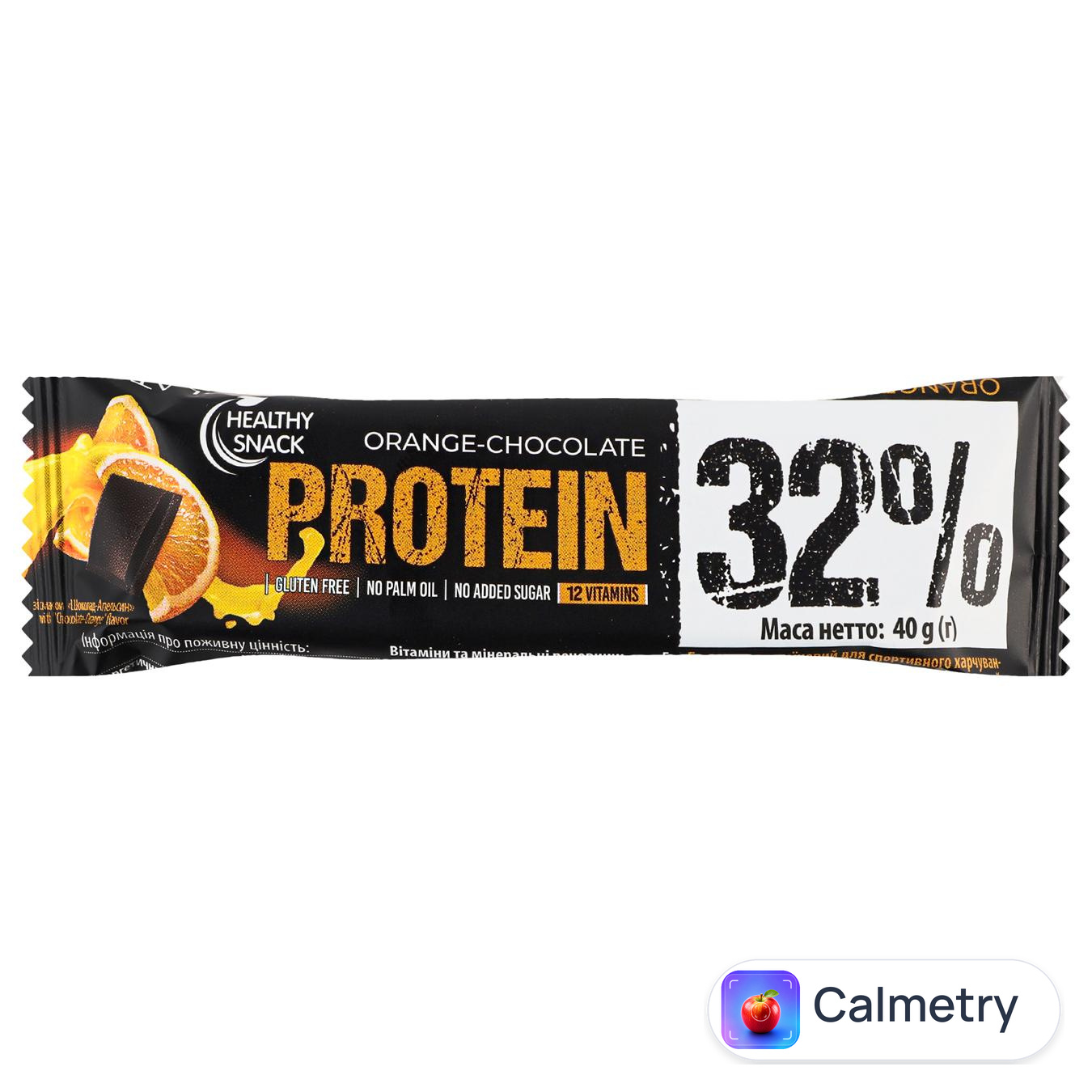 Батончик протеїновий Healthy Snack Шоколад-апельсин 40г