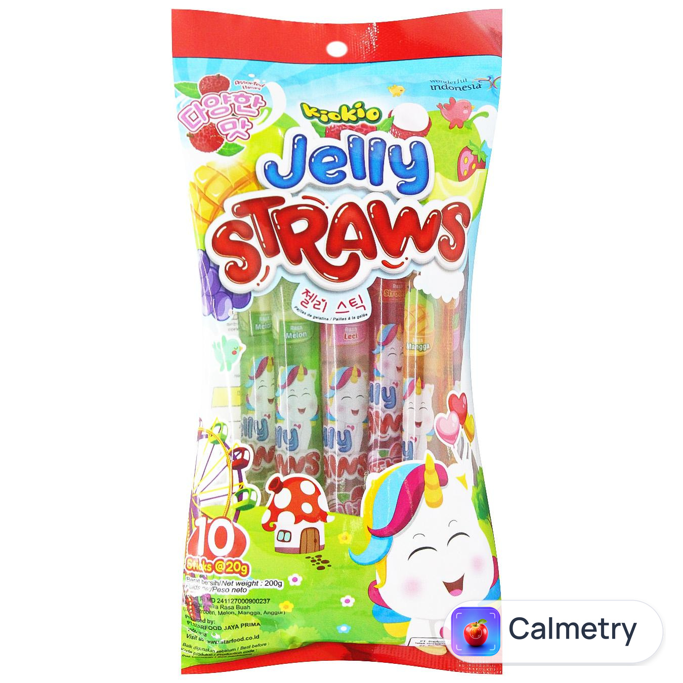 Цукерки Kiokio Jelly Straws Mix Fruit Pack желейні 200г — фото продукту