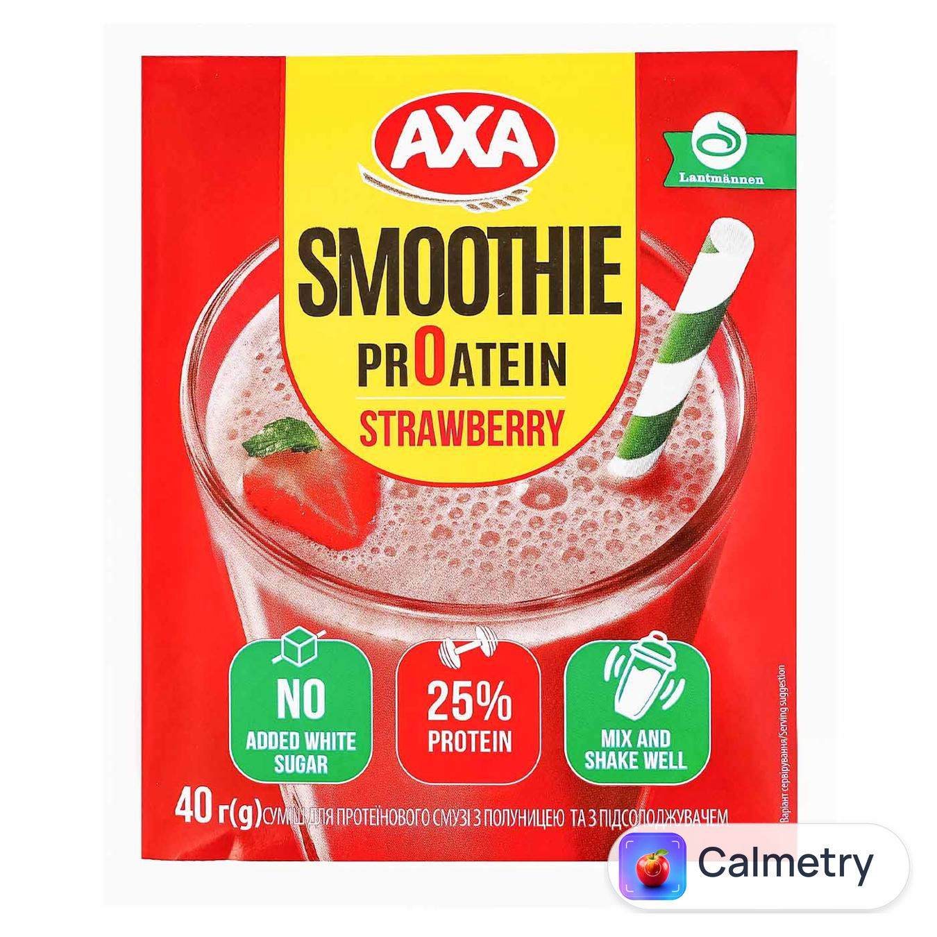 Суміш для протеїнового смузі Axa Полуниця 40г — фото продукту