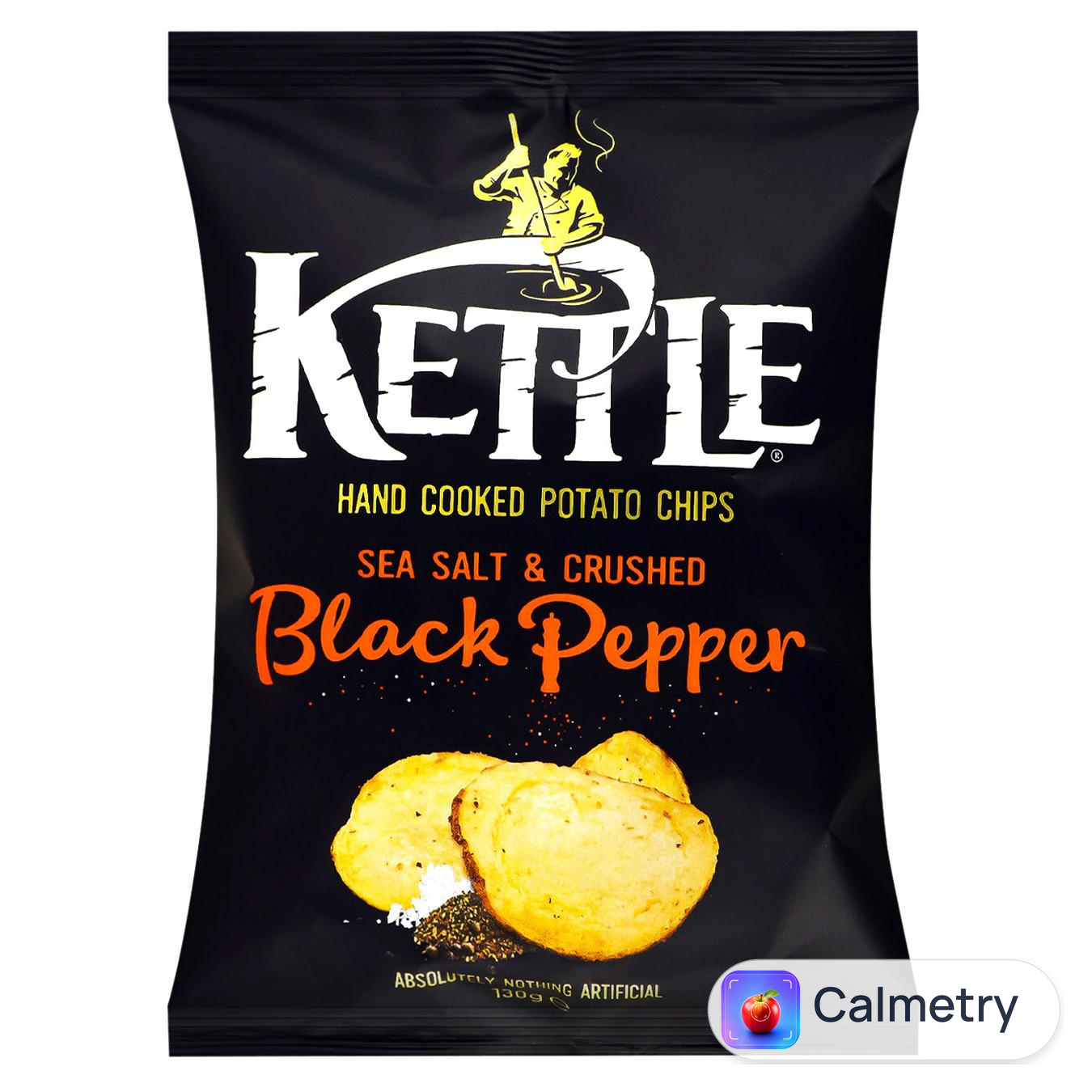 Чипси Kettle з морською сіллю та меленим чорним перцем 130г — фото продукту