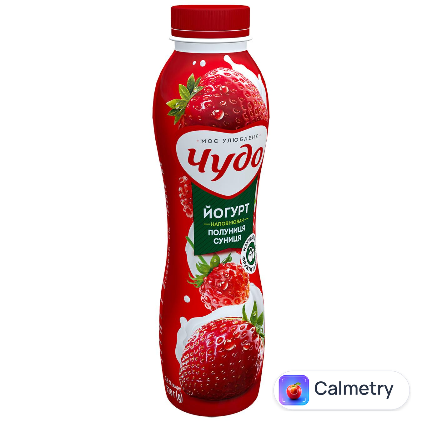 Йогурт Чудо Полуниця-суниця 2,5% 520г