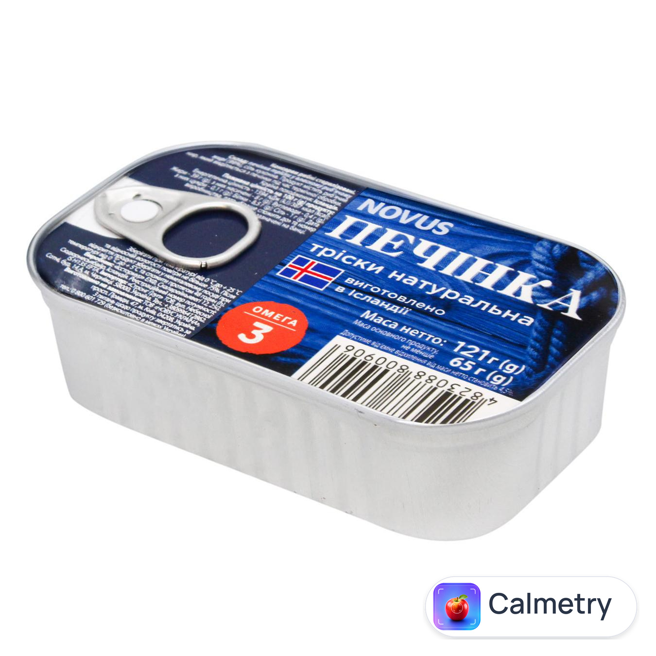 Печінка тріски Novus натуральна 121г — фото продукту