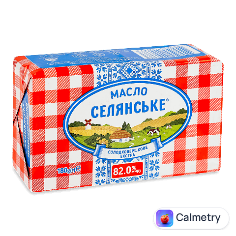 Масло «Селянське» солодковершкове екстра 82%, 180г