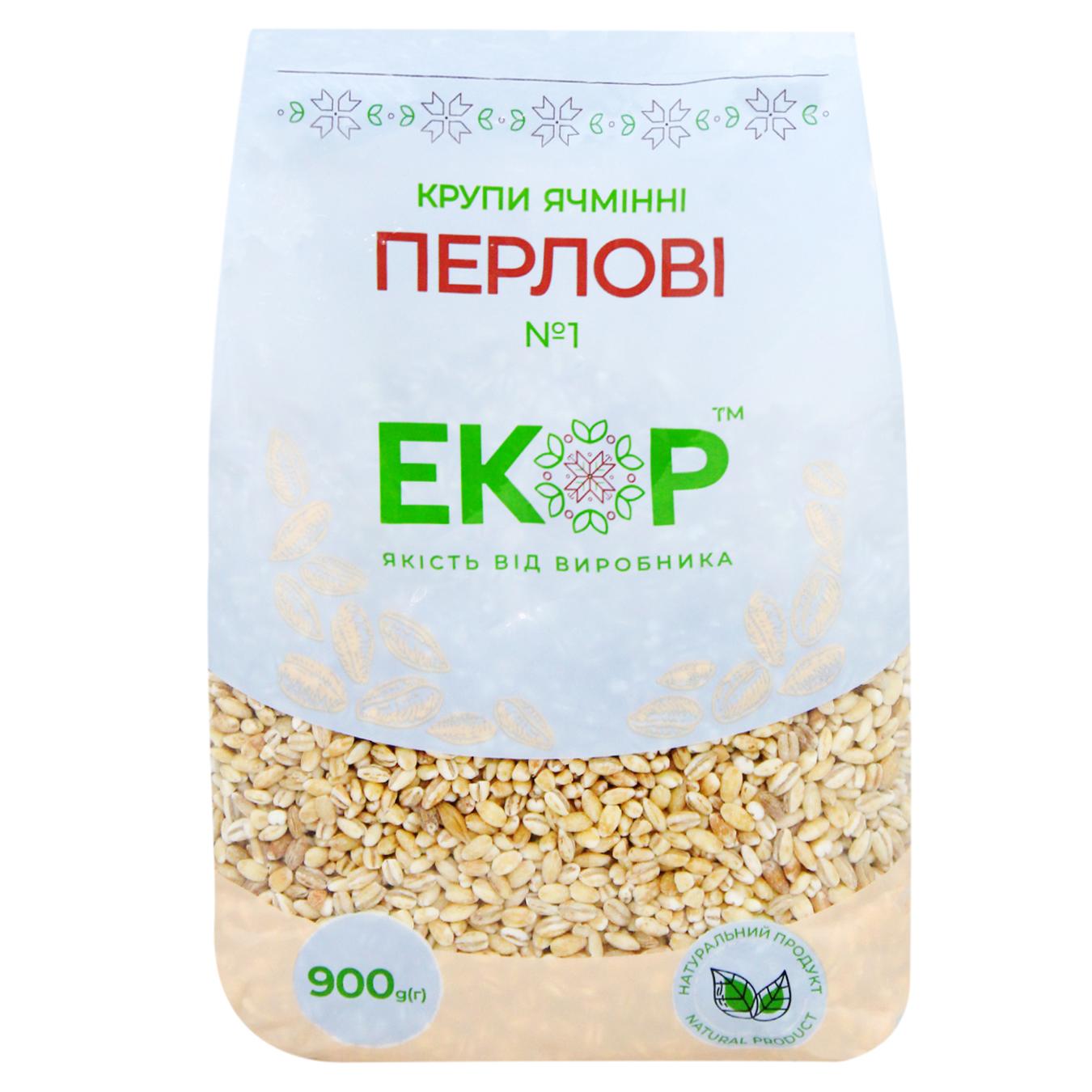 Крупа перлова Екор 900г — фото продукту