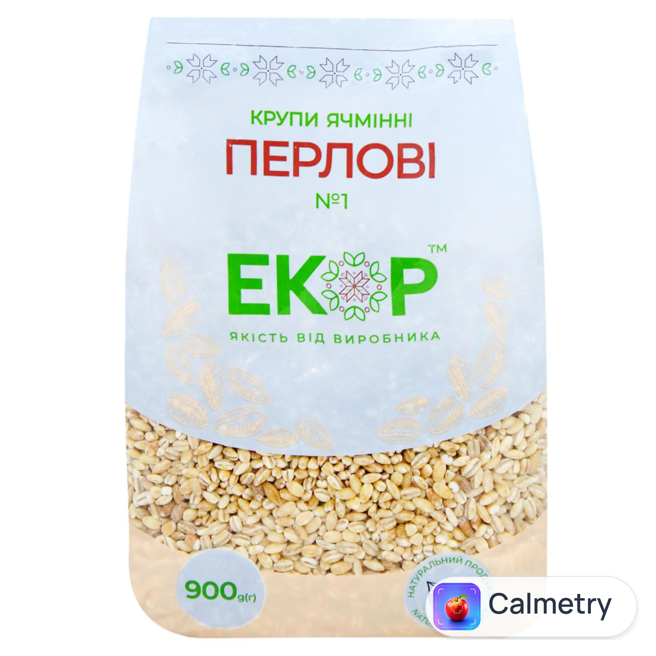 Крупа перлова Екор 900г — фото продукту
