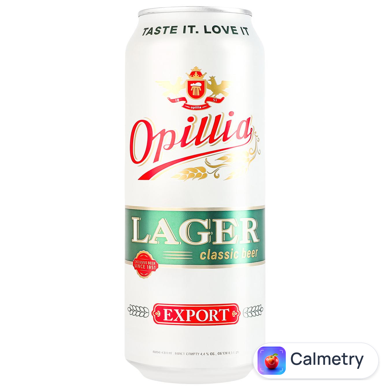 Пиво Opillia Lager Export світле 4,4% 0,5л — фото продукту