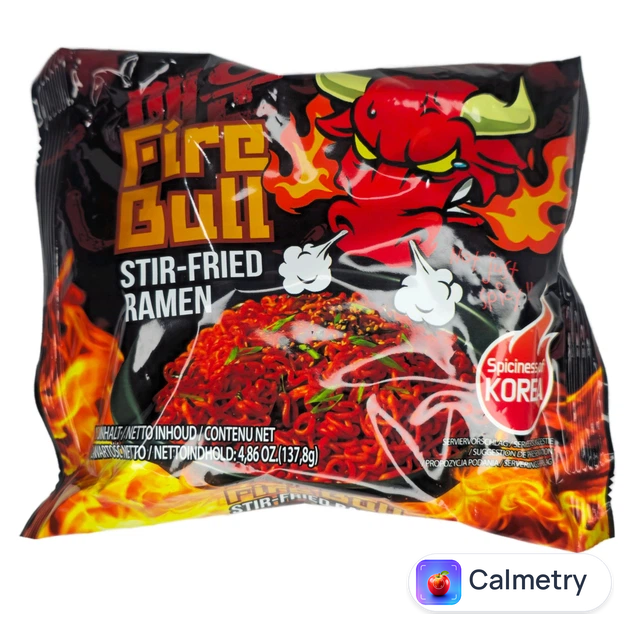 Локшина швидкого приготування, Fire Bull Stir-Fried Ramen, гостра, 137.8 г, Корея, корейський рамен, азіатські продукти