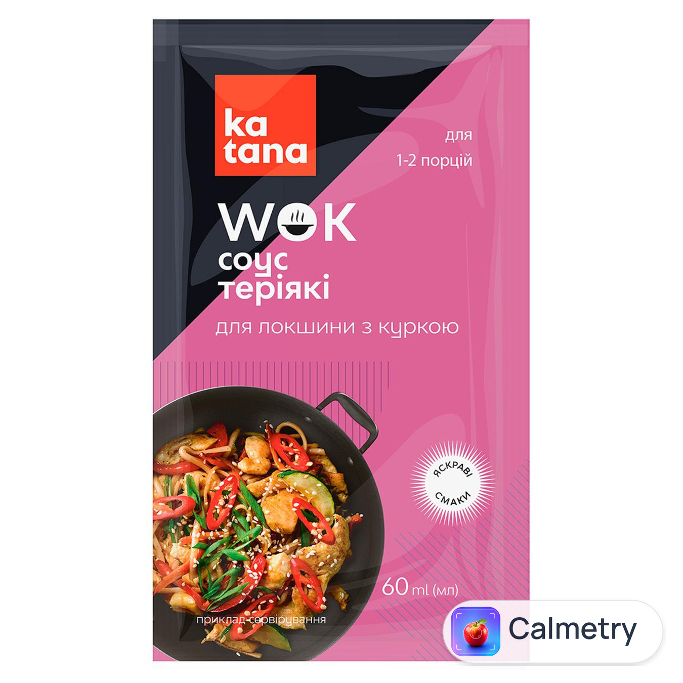 Соус Katana Wok Теріякі для локшини з куркою 60мл — фото продукту