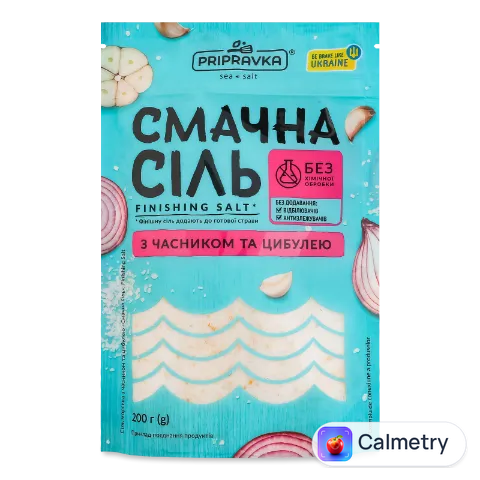 Сіль «Приправка» морська з часником та цибулею