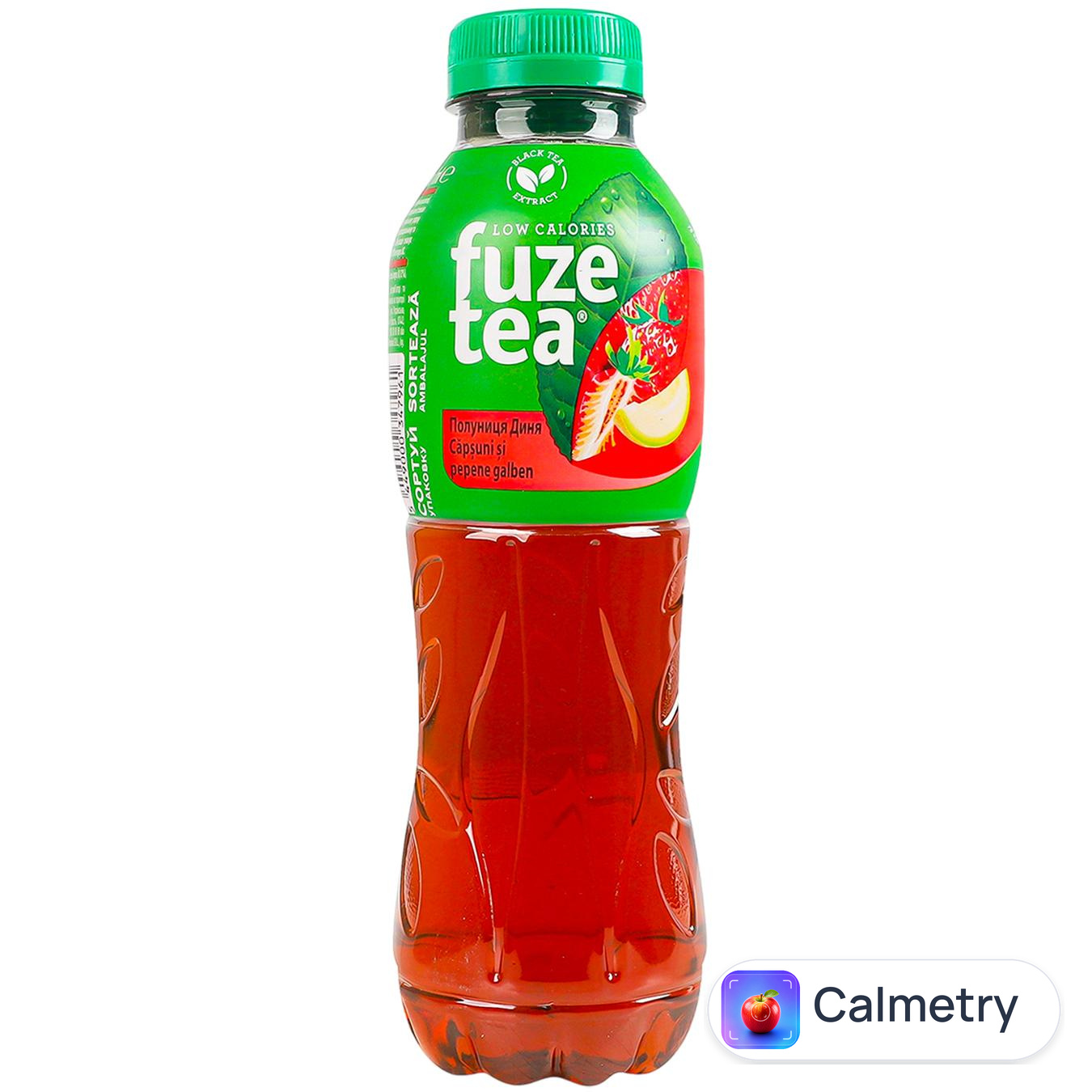 Чай холодний Fuzetea Полуниця-диня з екстрактом чорного чаю 0,5л — фото продукту