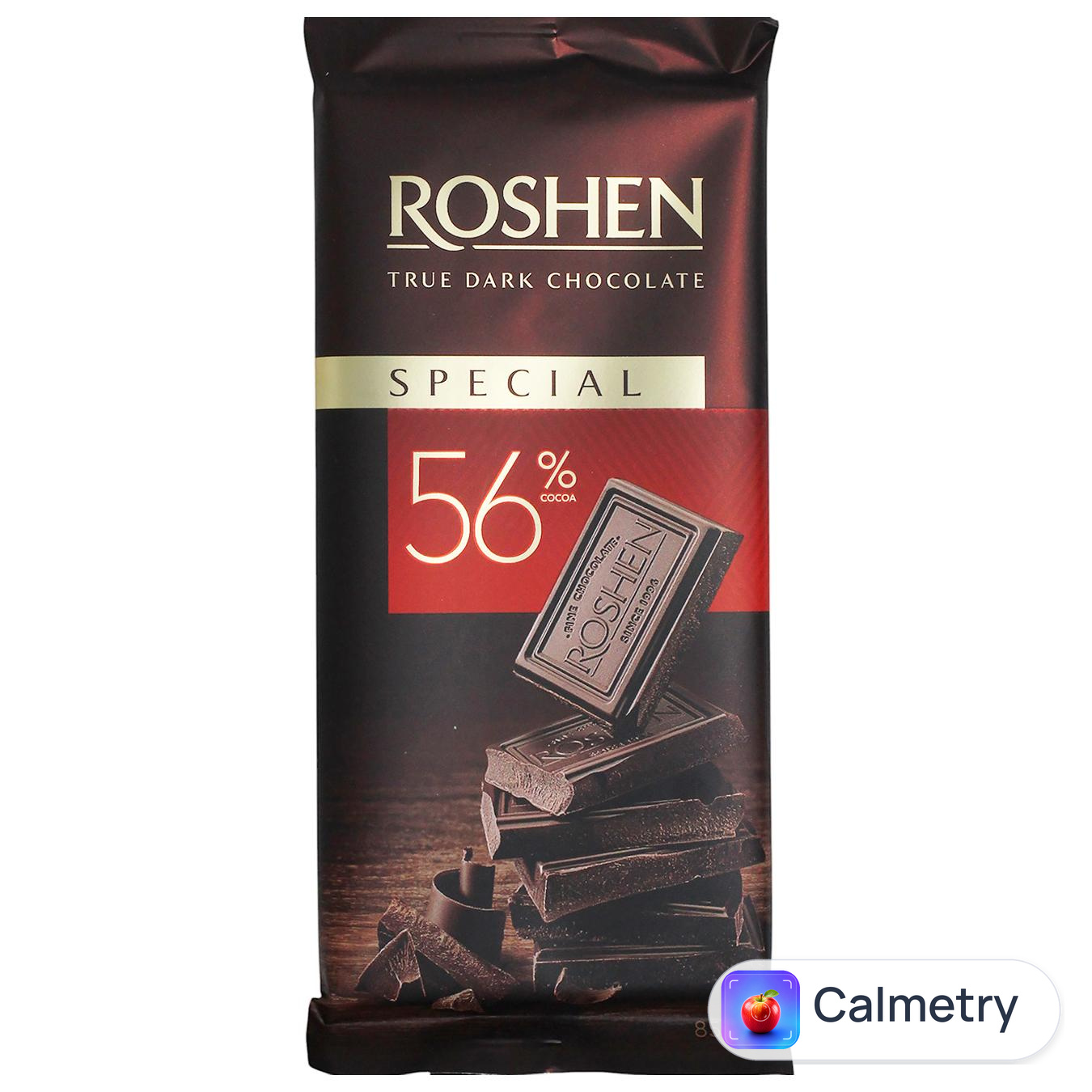 Шоколад чорний Roshen Classic 56% 90г — фото продукту