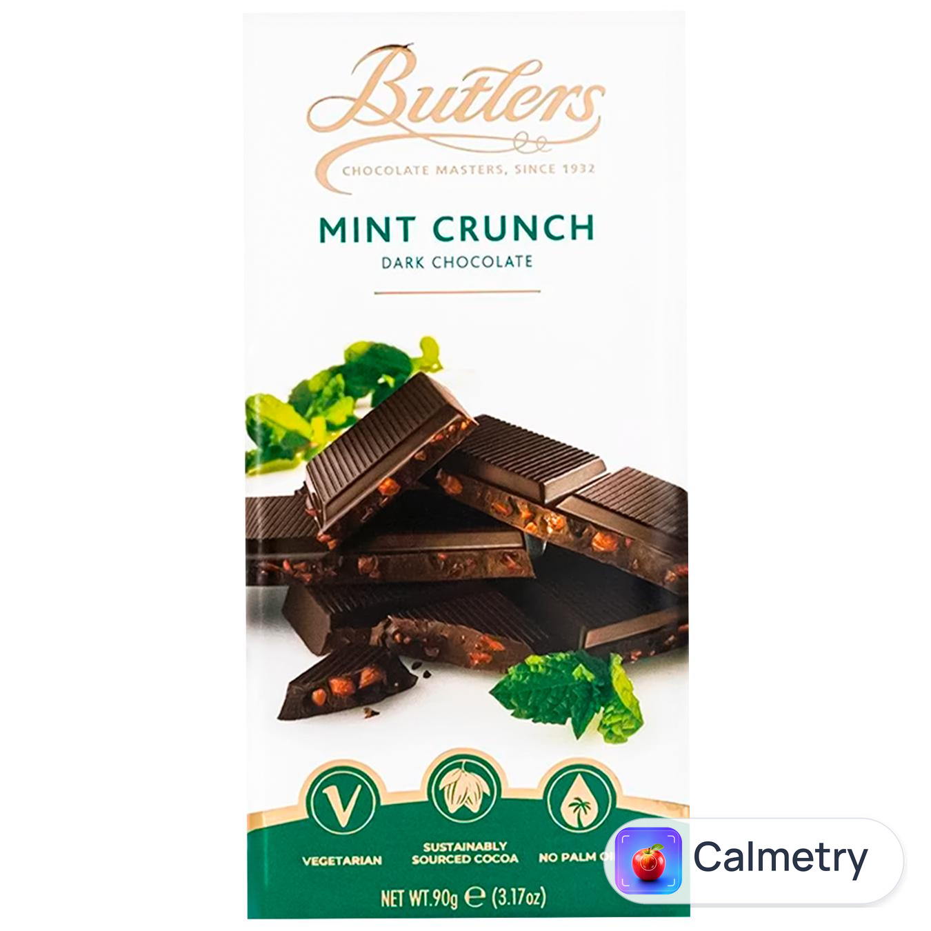 Шоколад чорний Butlers з м'ятою 90г