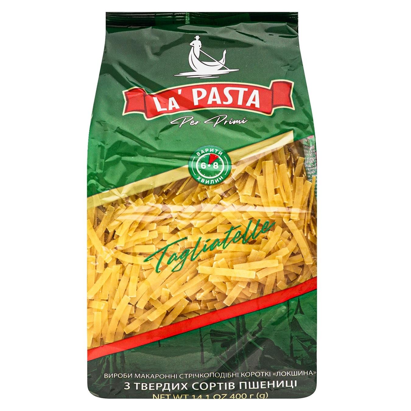 Макаронні вироби La Pasta Локшина коротка 400г — фото продукту