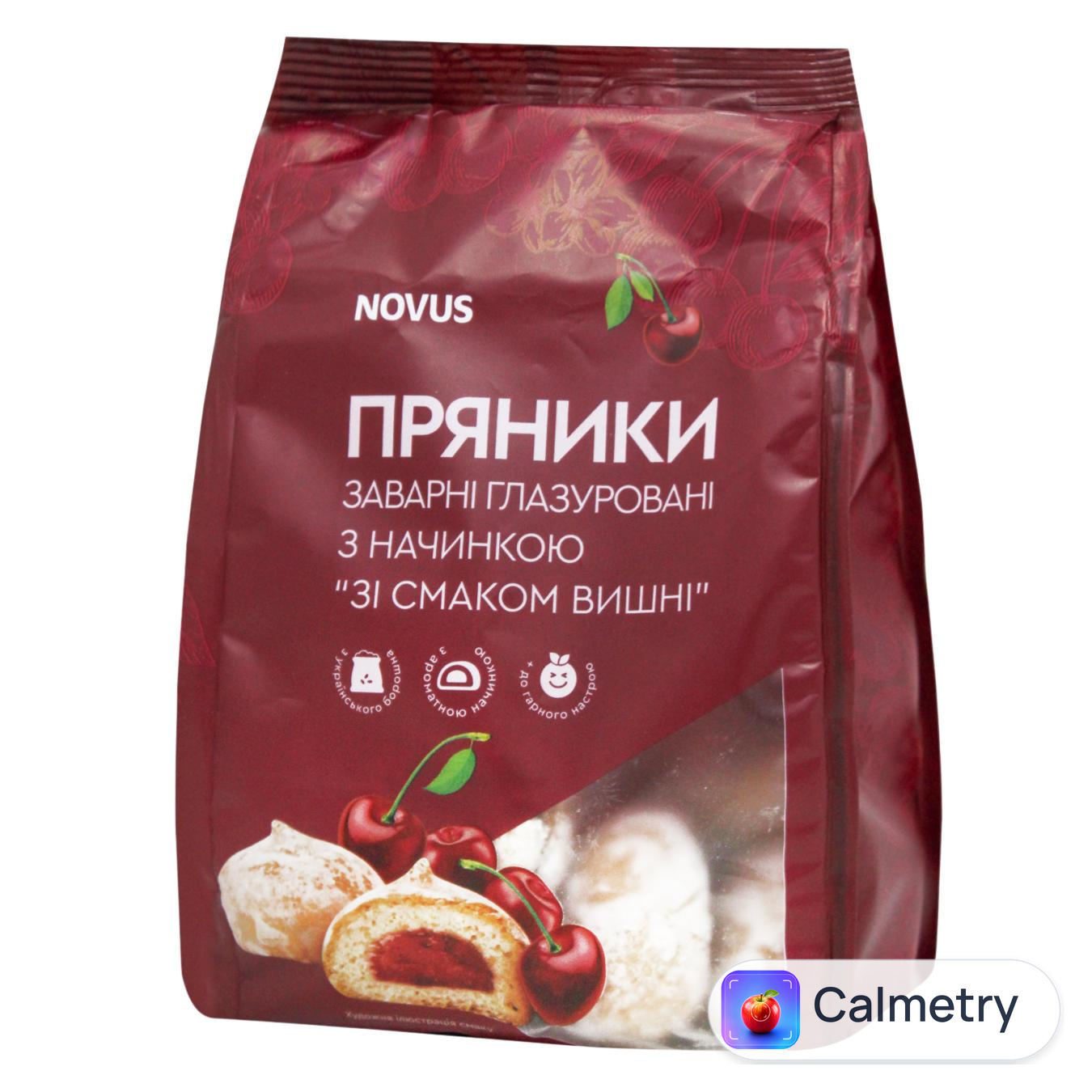 Пряники Novus з вишневою начинкою 300г — фото продукту