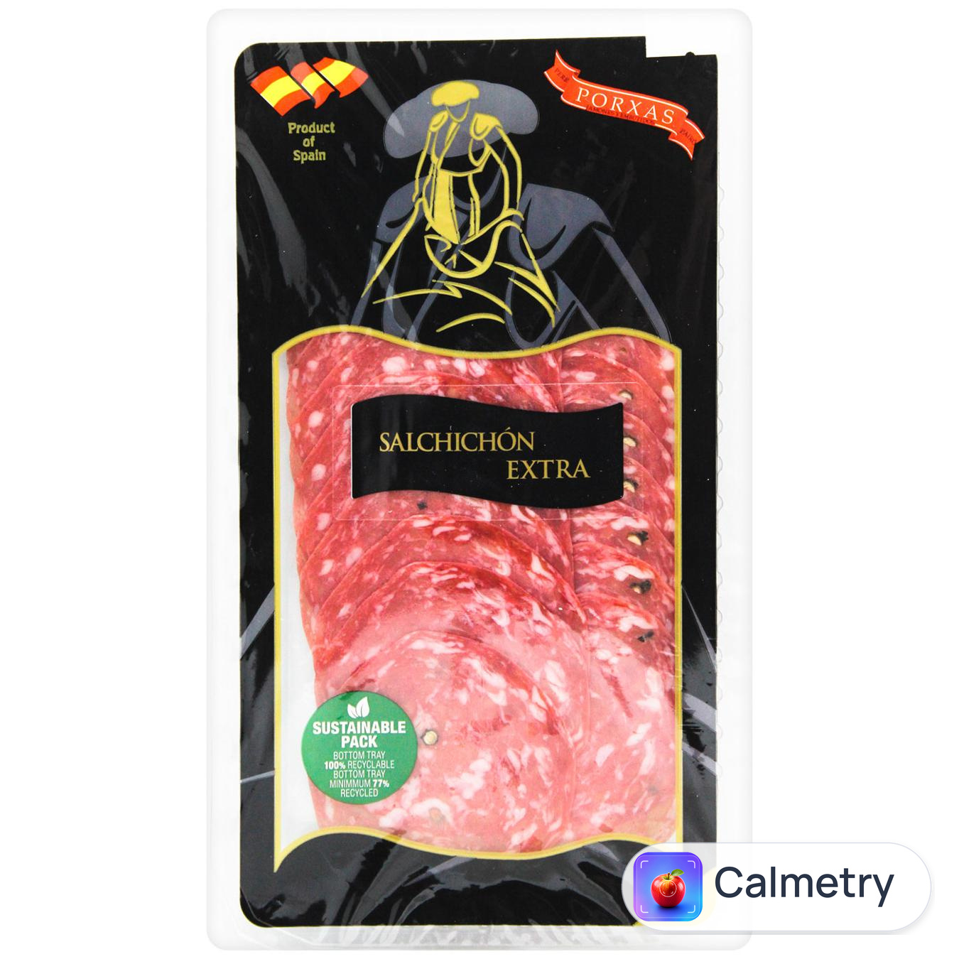 Ковбаса Porxas Сальчічон Екстра нарізана сиров'ялена 70г — фото продукту