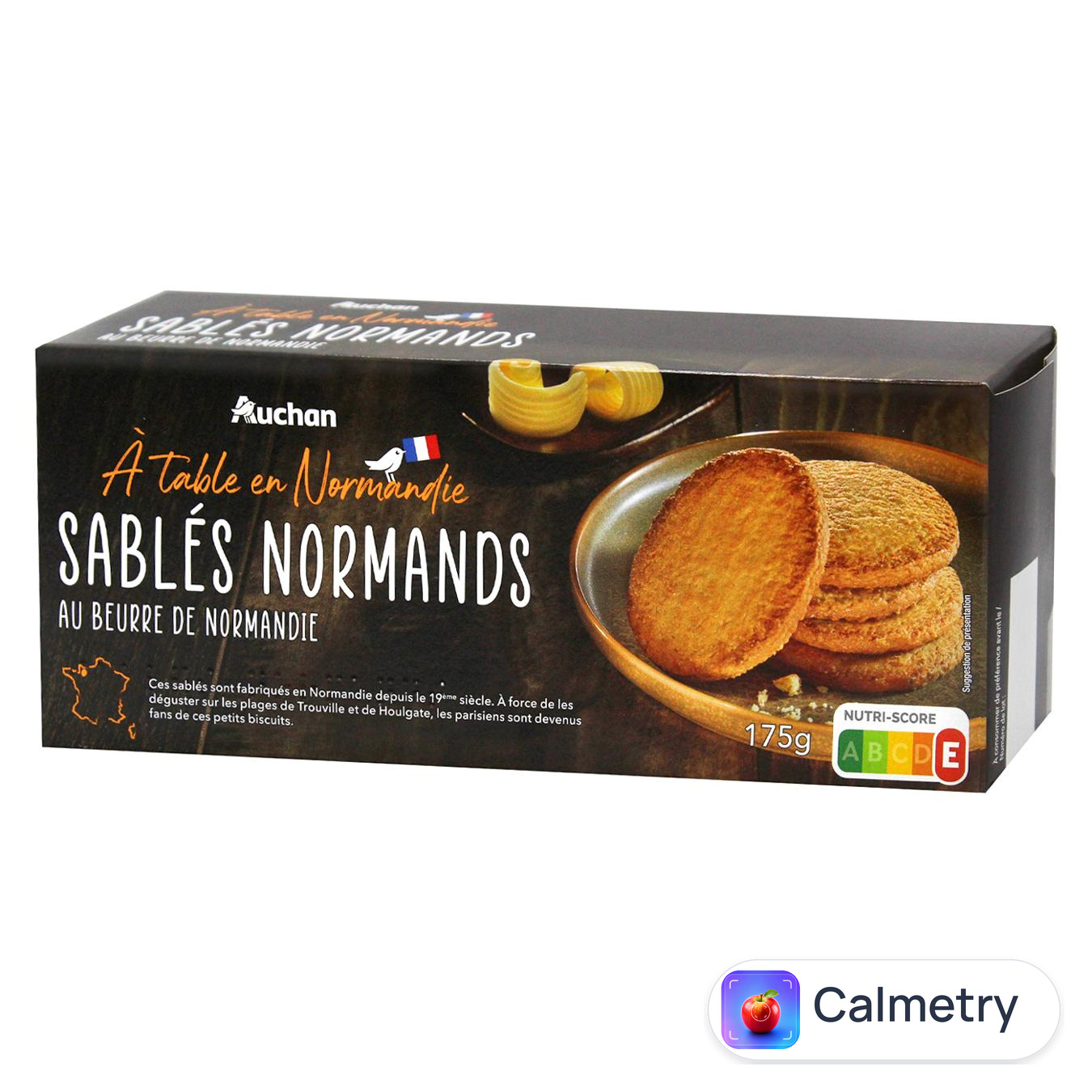 Печиво Auchan Ммм! Нормандське пісочне 175г