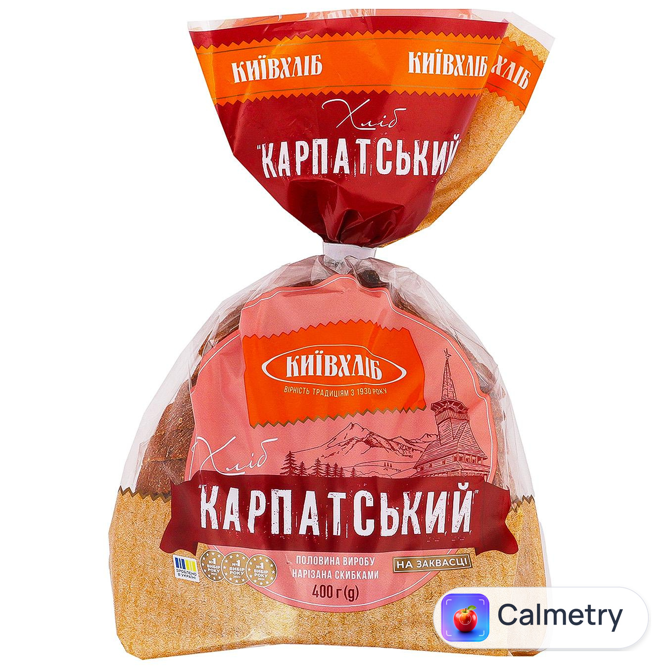 Хліб Київхліб Карпатський половинка нарізаний 400г