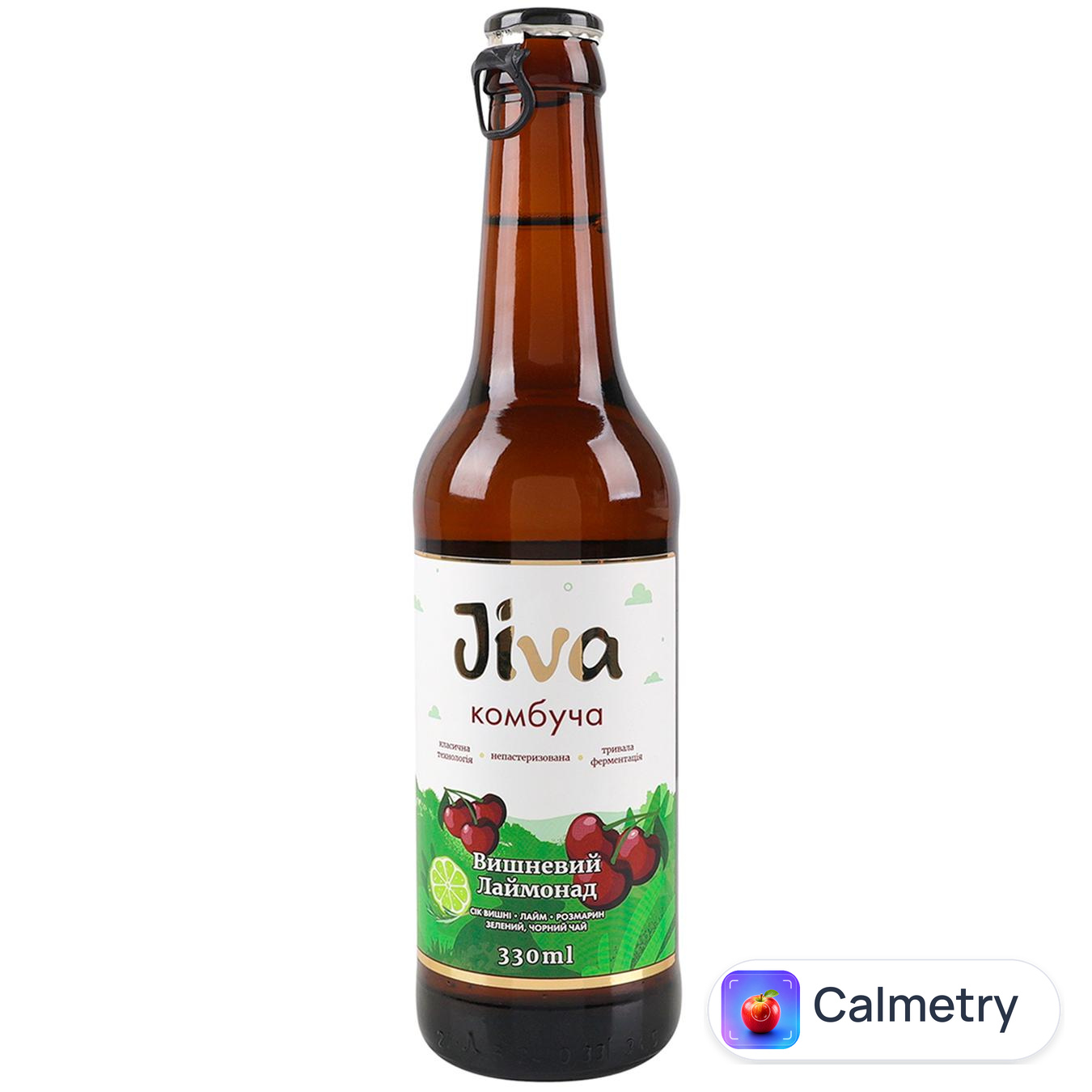 Комбуча Jiva Вишневий Лаймонад 0,33л — фото продукту