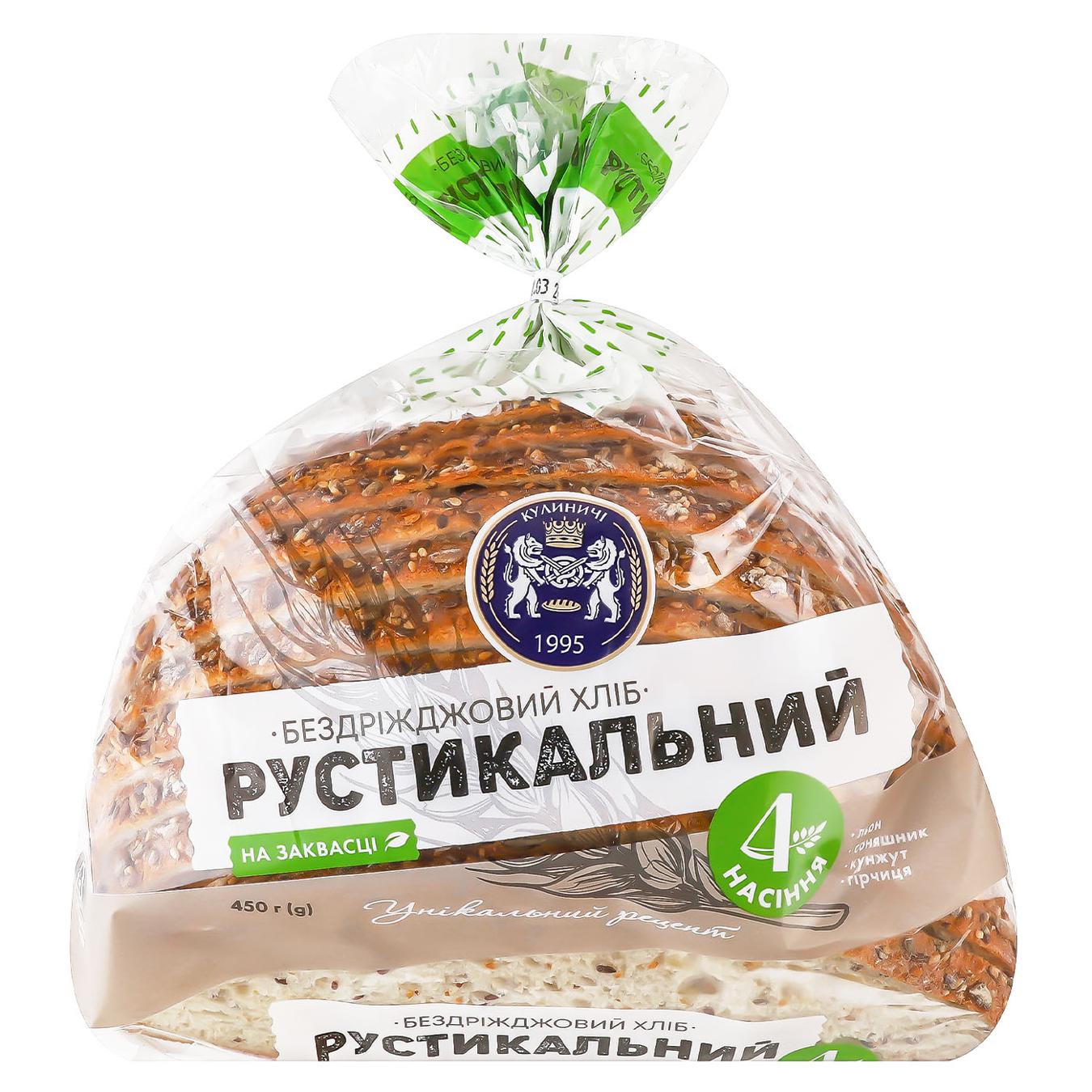 Хліб Кулиничі Рустикальний 4 насіння 450г — фото продукту