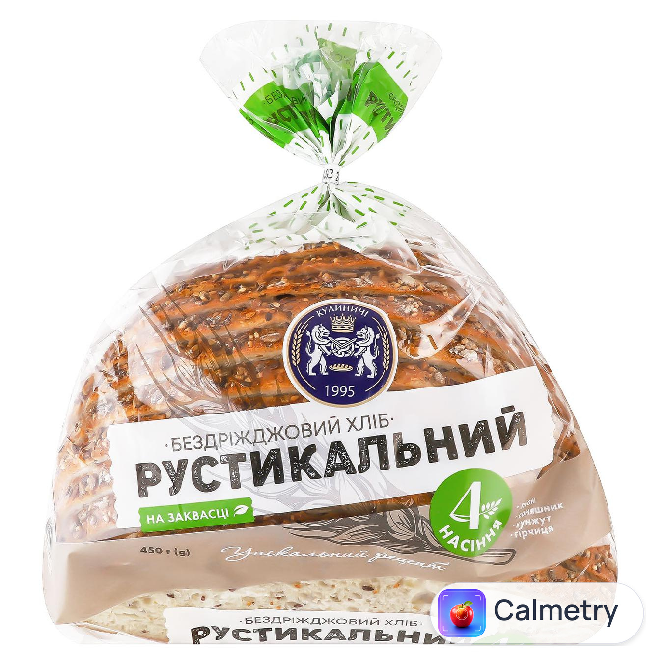 Хліб Кулиничі Рустикальний 4 насіння 450г — фото продукту
