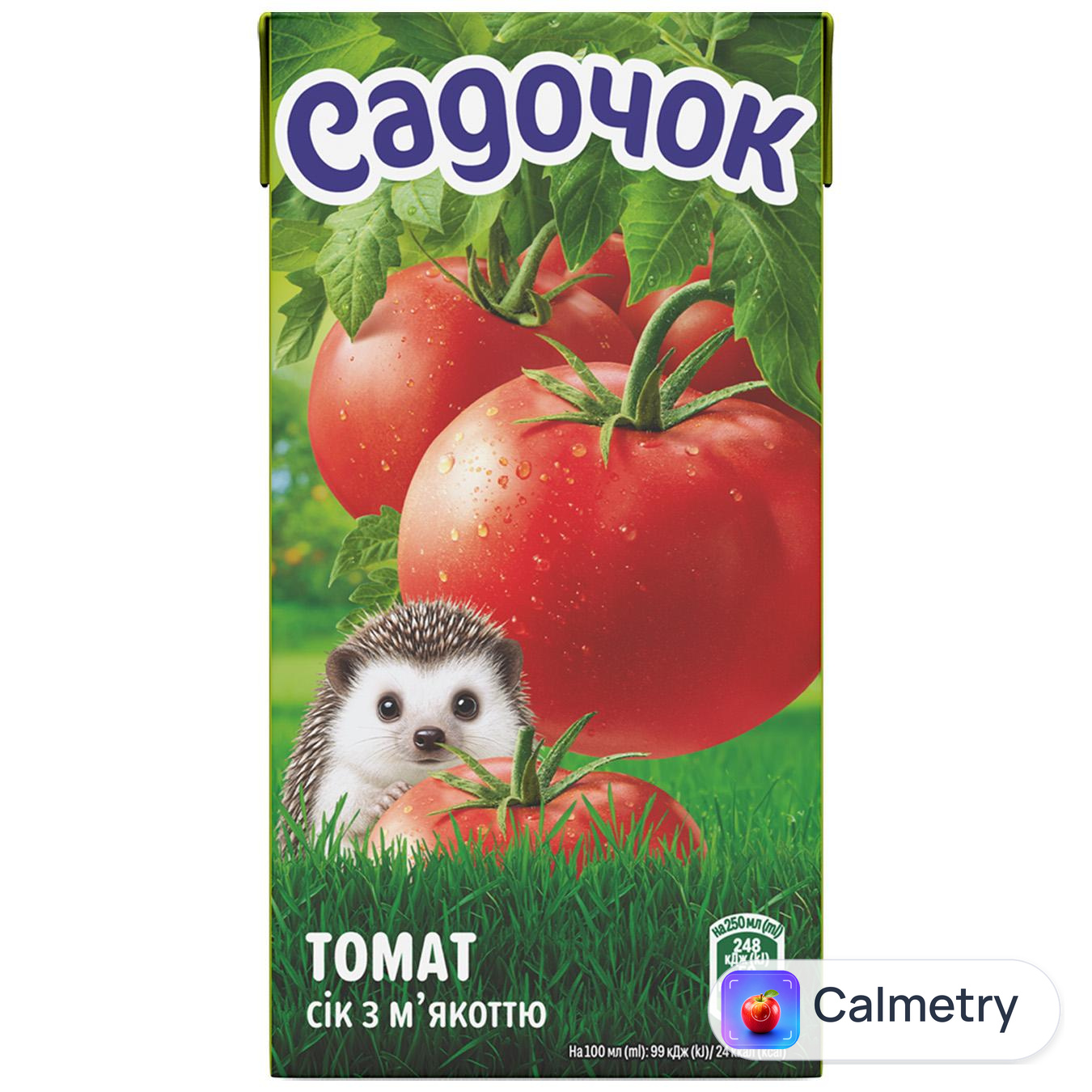 Сік Садочок томатний з м'якоттю 0,5л