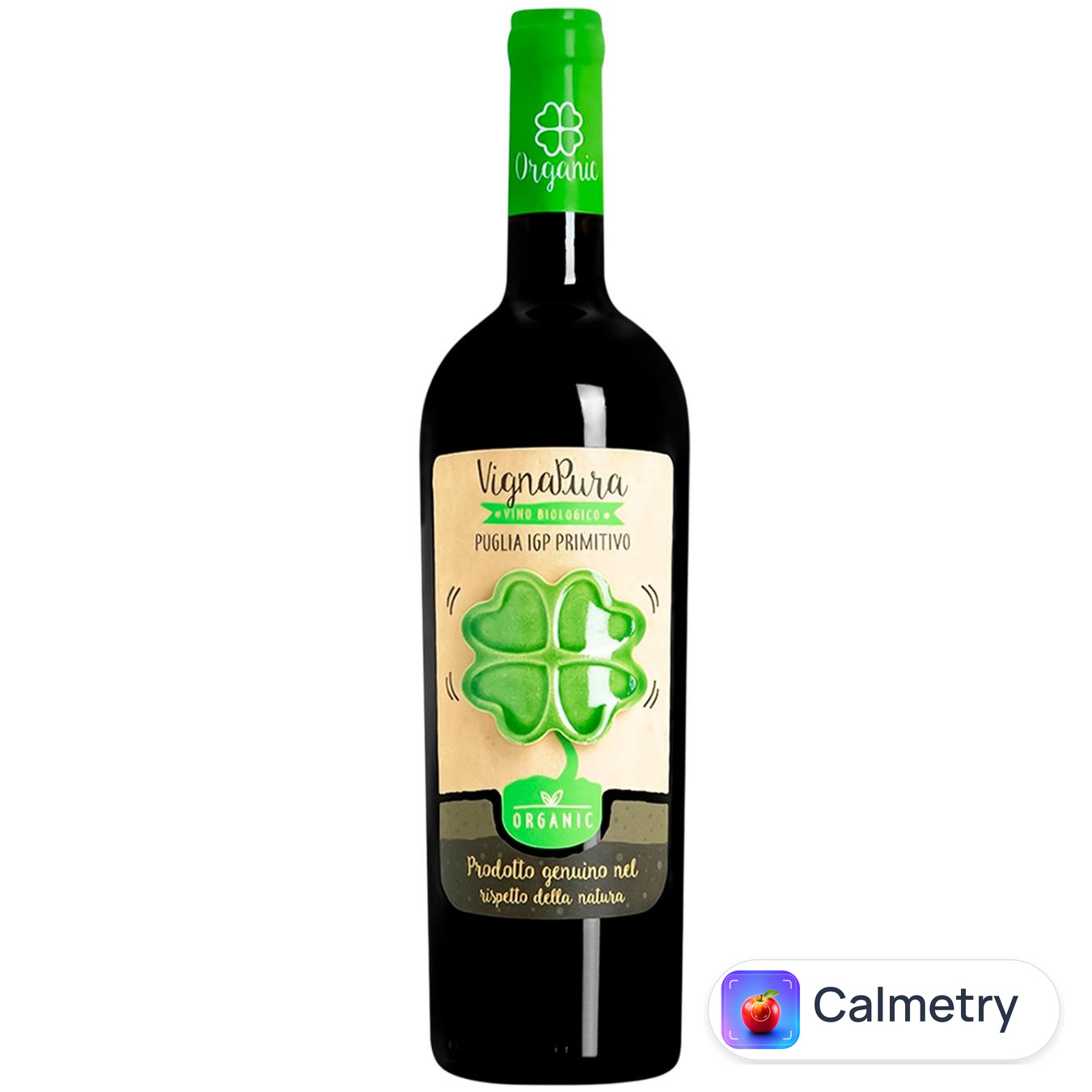 Вино Vignapura Primitivo Organic червоне сухе 13,5% 0,75л