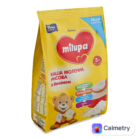 Каша рисова Milupa з бананом від 5-ти місяців, 210г