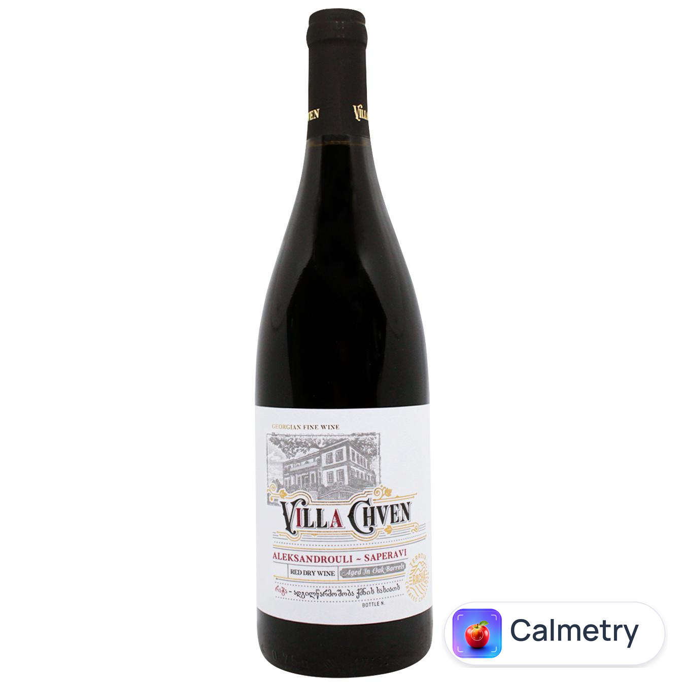 Вино Villa Chven Alexandrouli-Saperavi French Oak Aged червоне сухе 14% 0,75л