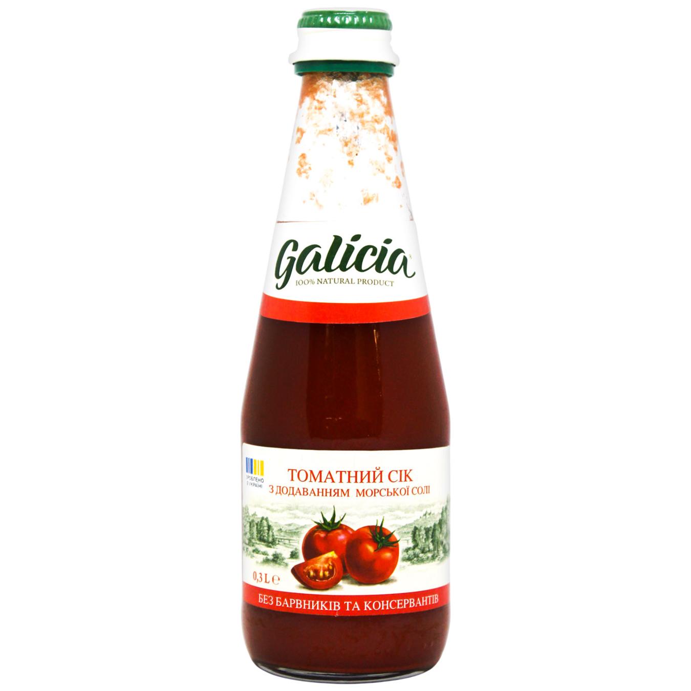 Сік Galicia томатний з сіллю 0,3л — фото продукту