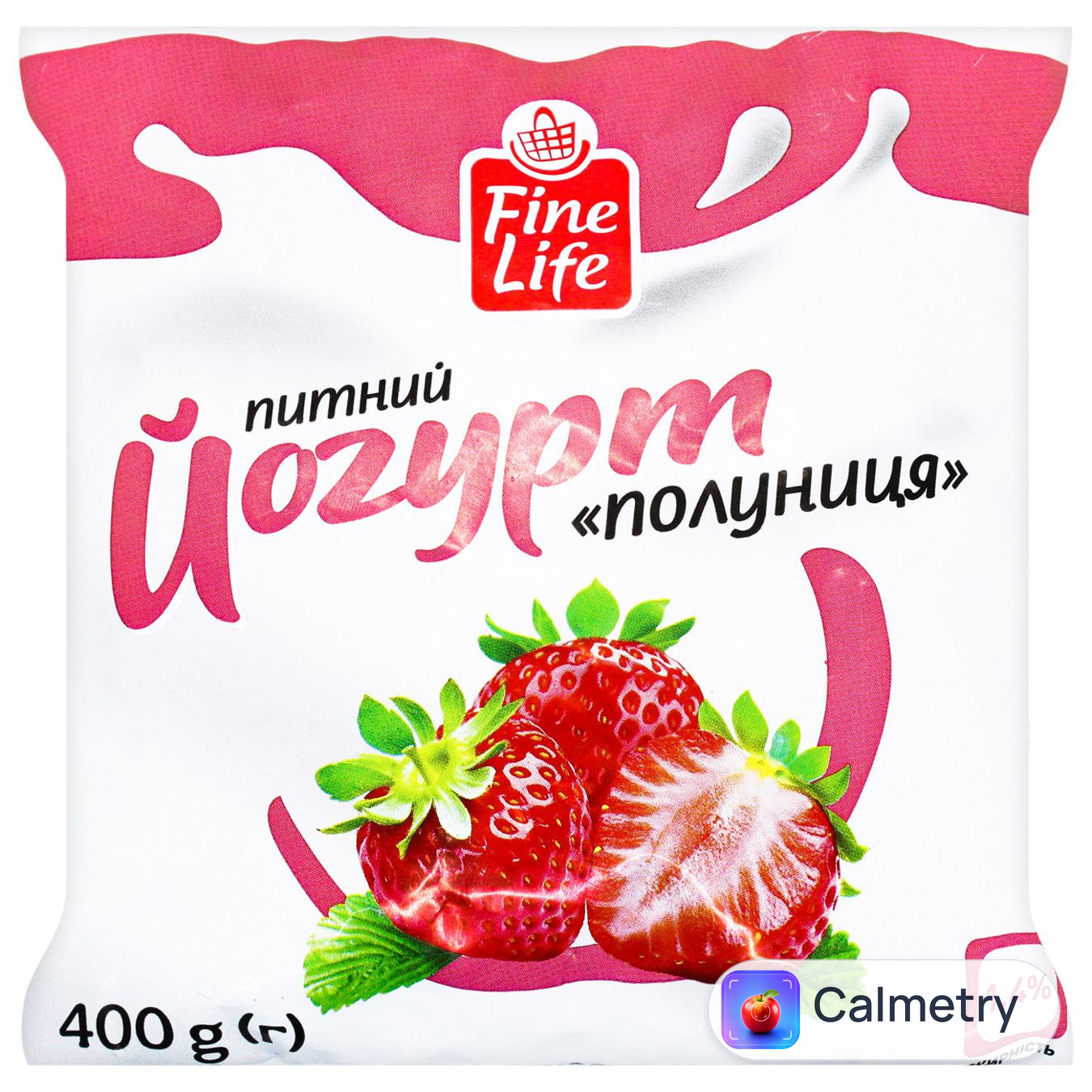 Йогурт Fine Life Полуниця 1,4% 400г