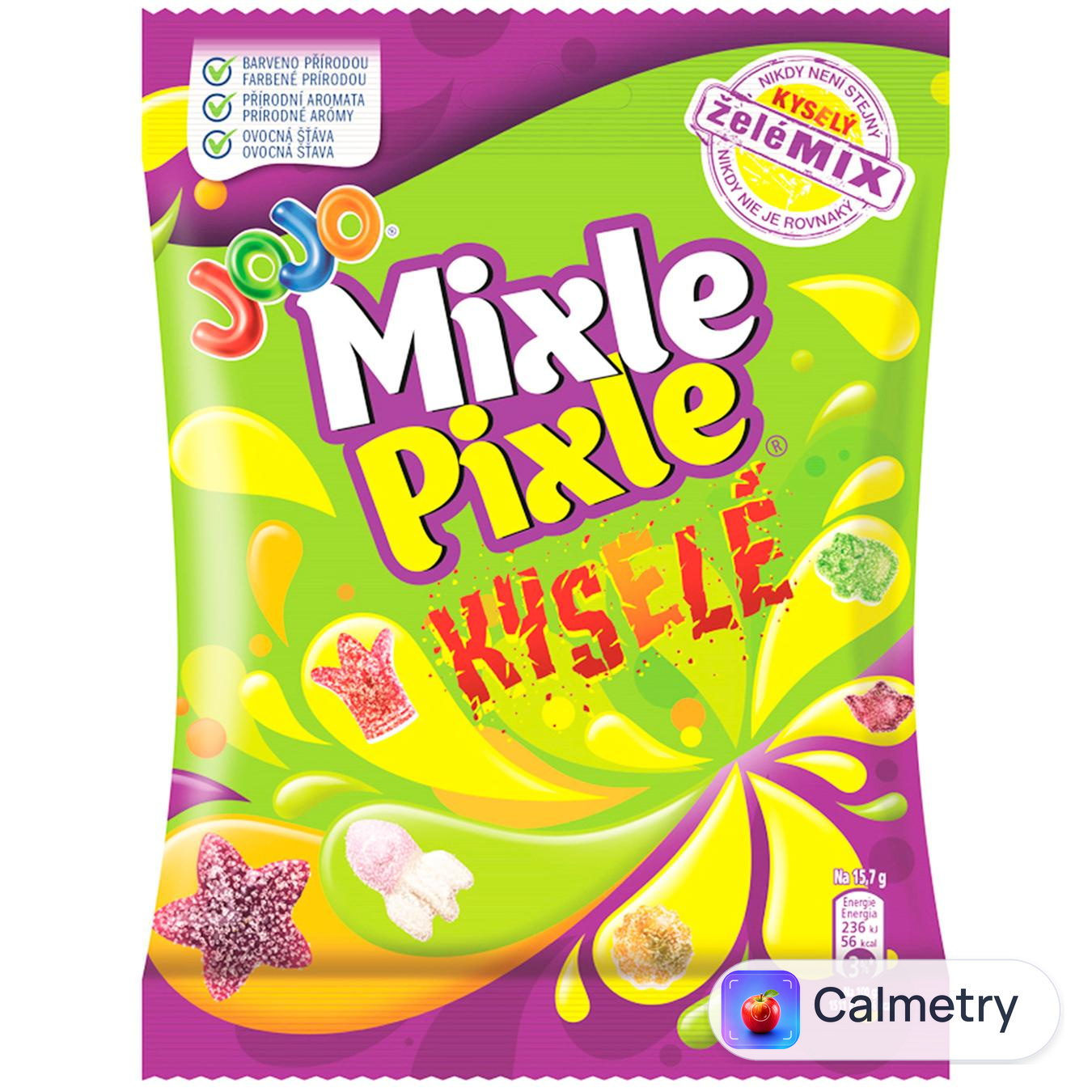 Цукерки Jojo Mixle Pixle Sour желейні з фруктовими смаками 80г — фото продукту