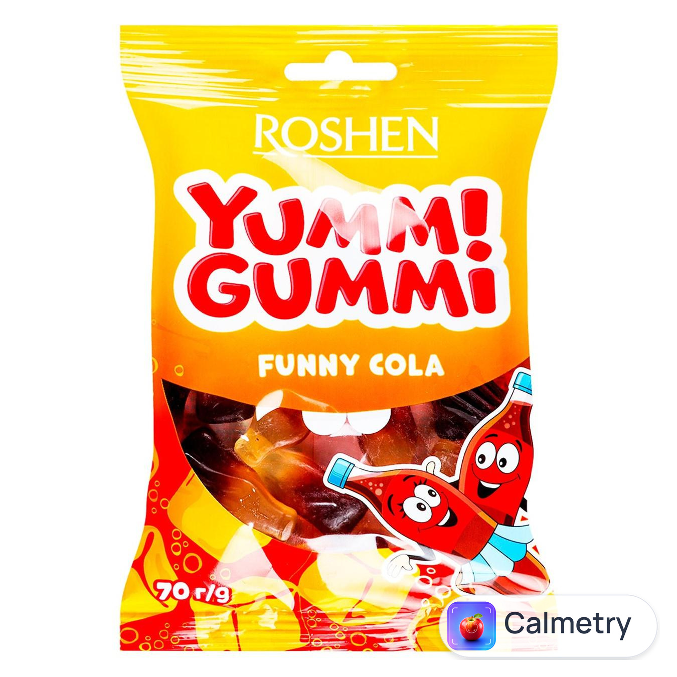 Цукерки Roshen Yummi Gummi Funny Cola 70г