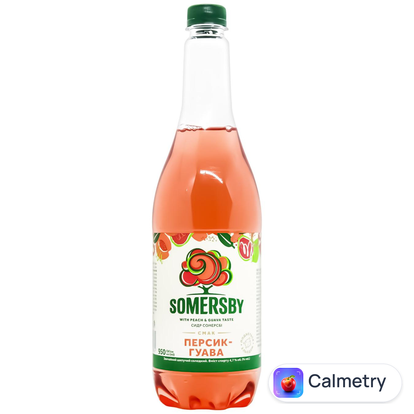 Сидр Somersby персик-гуава 4,7% 0,95л — фото продукту