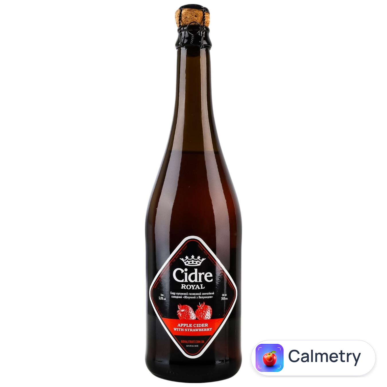 Сидр Сidrе Royal яблучний з полуницею 5% 0,7л