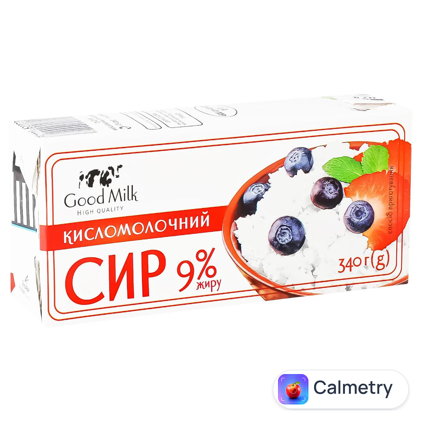 Сир кисломолочний Good Milk 9% 340г — фото продукту