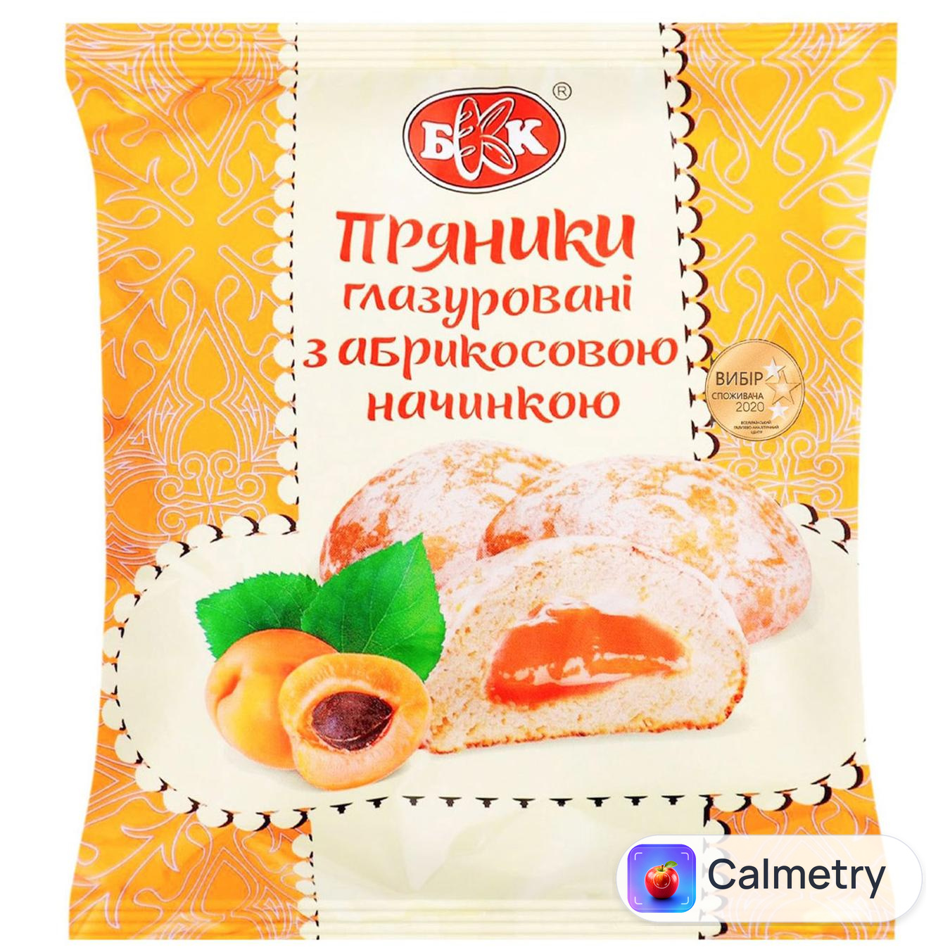 Пряники БКК глазуровані з абрикосовою начинкою 300г — фото продукту