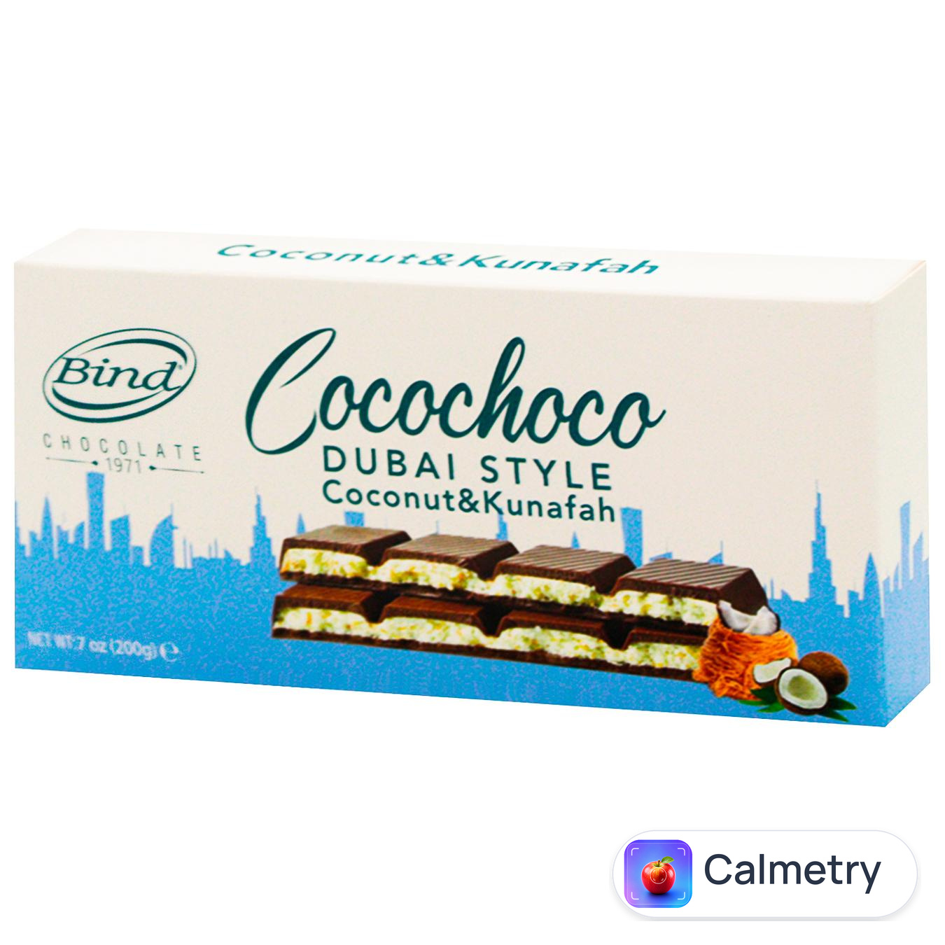 Шоколад молочний Bind Chocolate з фісташковою начинкою, кадаїфом та кокосом 200г
