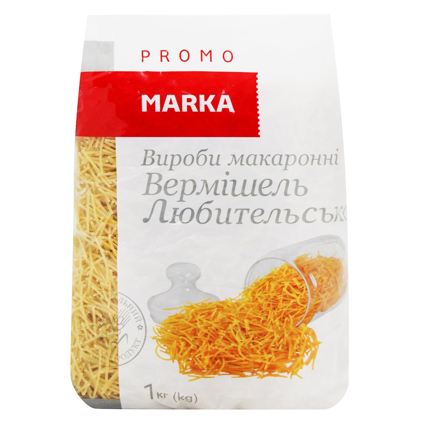 Макаронні вироби Marka Promo Вермішель любительська 1кг — фото продукту