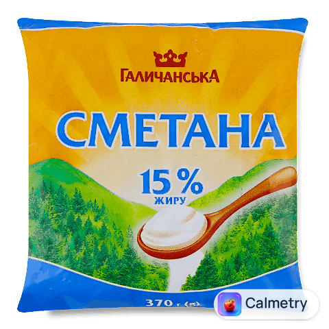 Сметана «ГаличанськА» 15% п/е, 370г