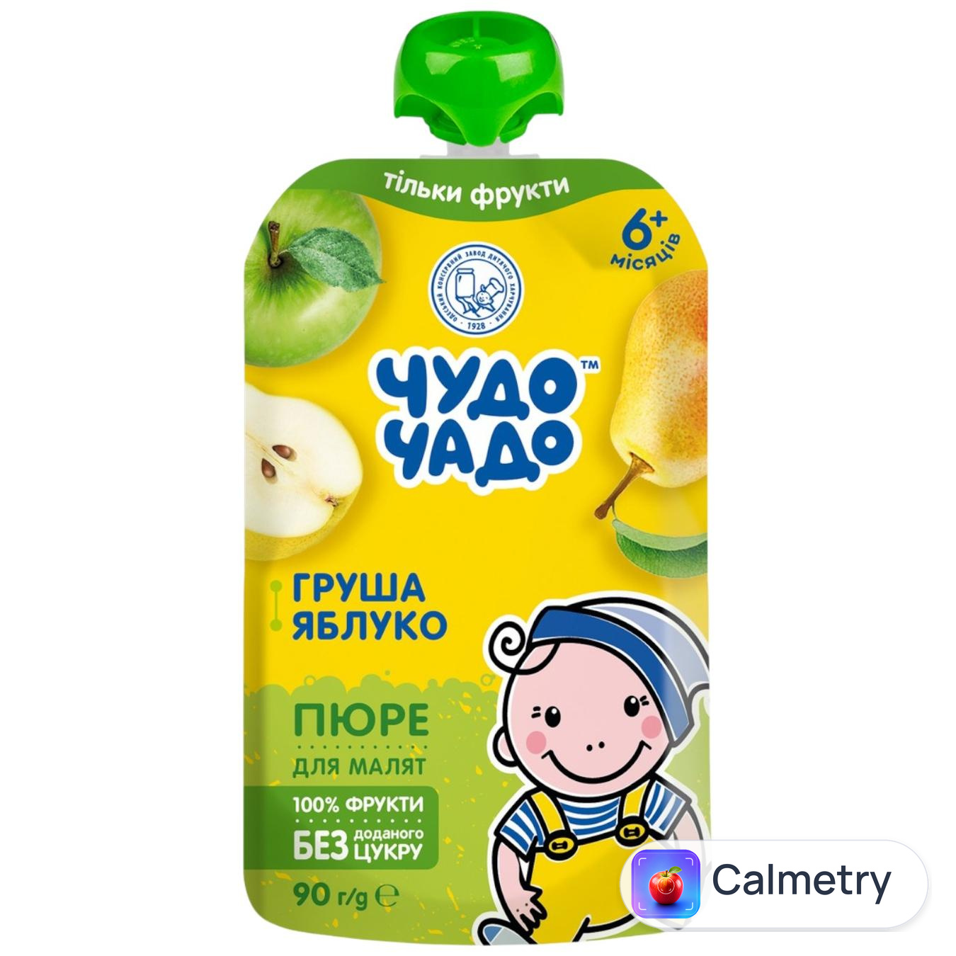 Пюре Чудо-Чадо Груша-яблуко 90г — фото продукту