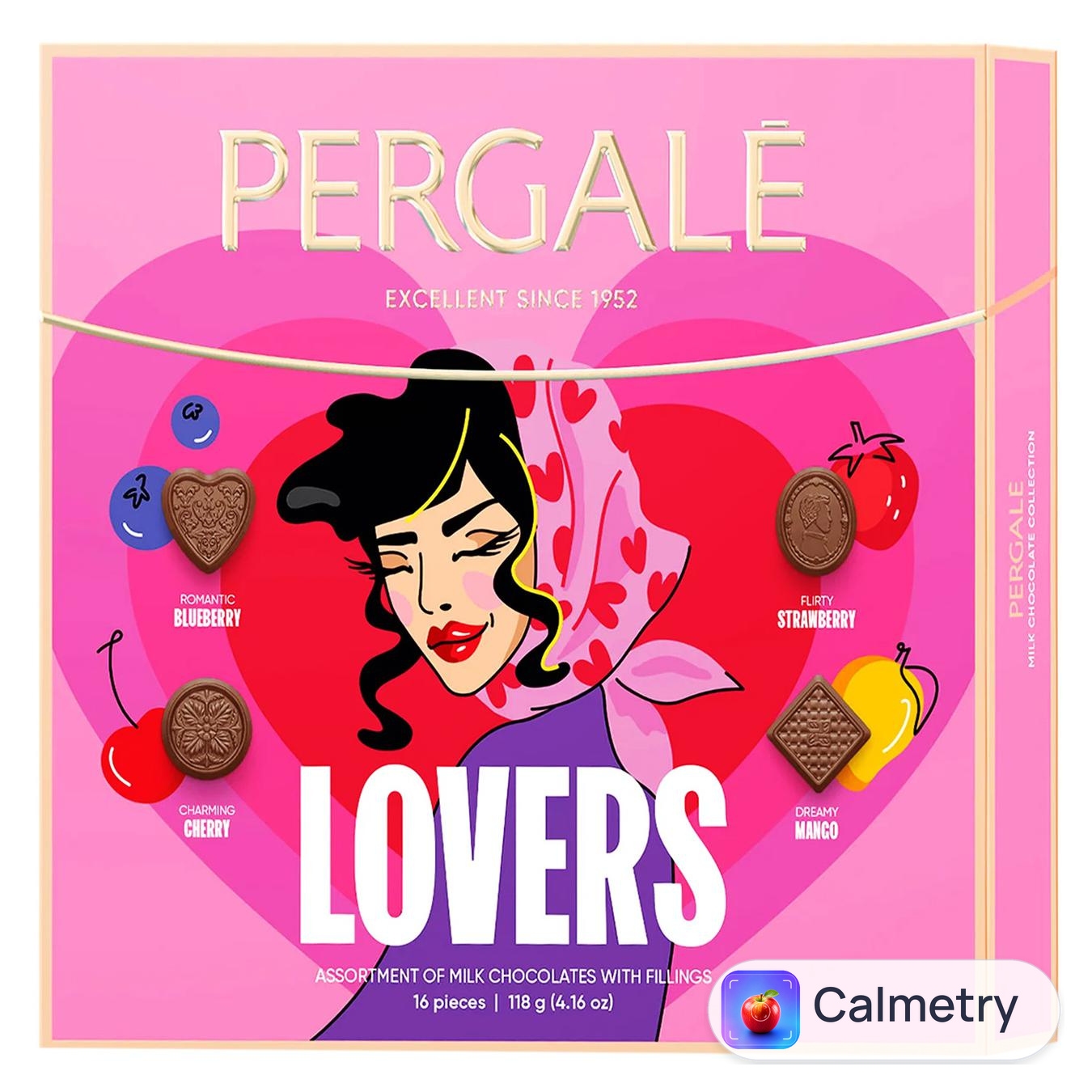 Цукерки Pergale Асорті Lovers в молочному шоколаді 118г