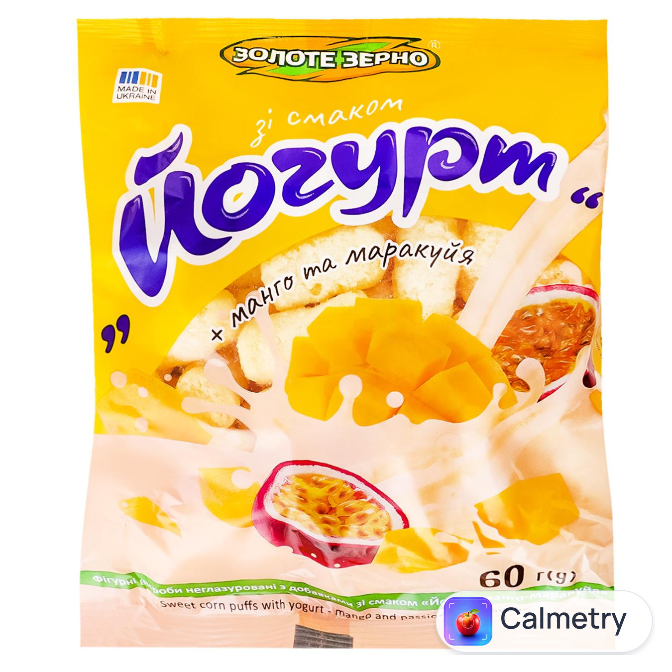 Палички кукурудзяні Золоте Зерно зі смаком йогурт-манго-маракуя 60г — фото продукту