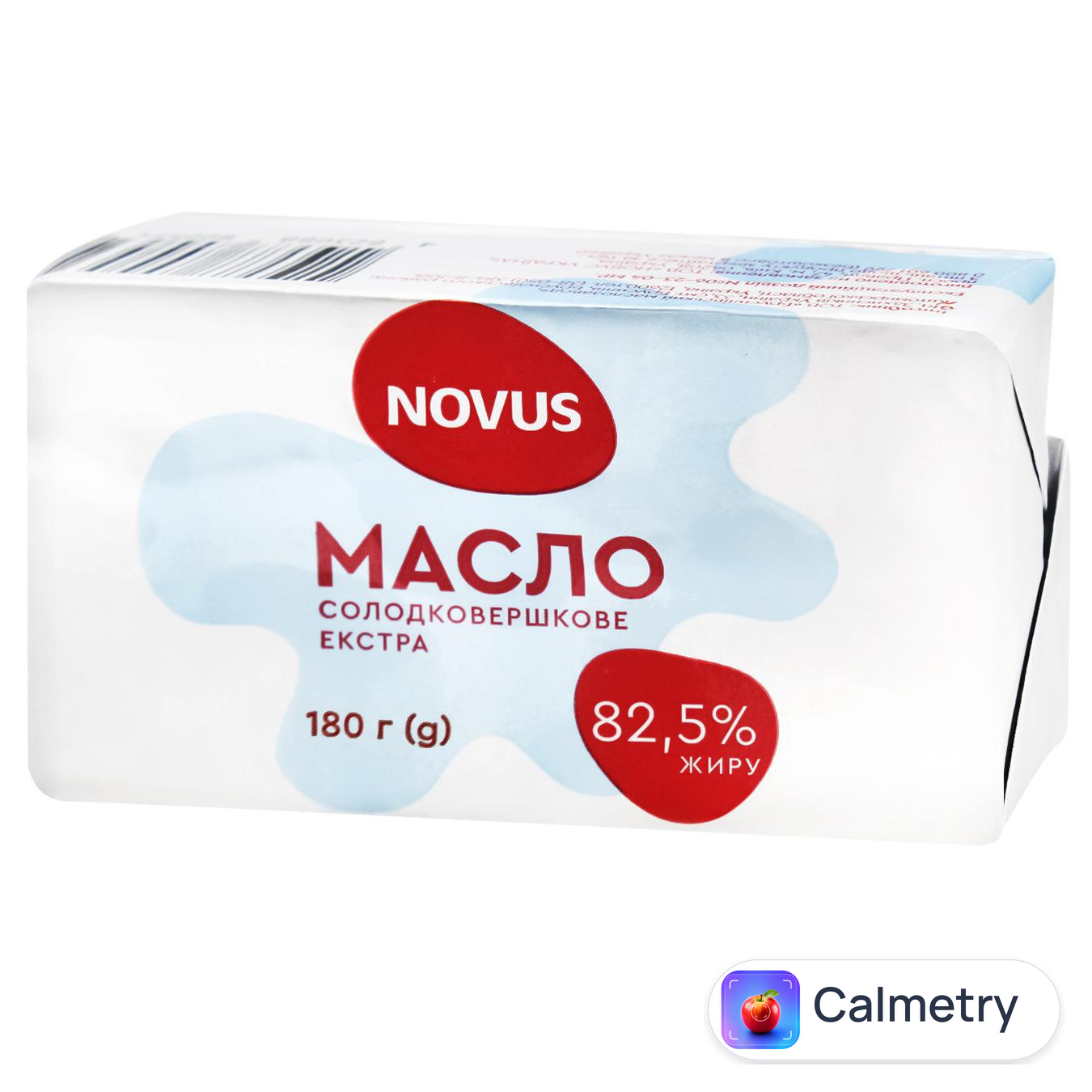 Масло Novus Екстра солодковершкове 82,5% 180г — фото продукту