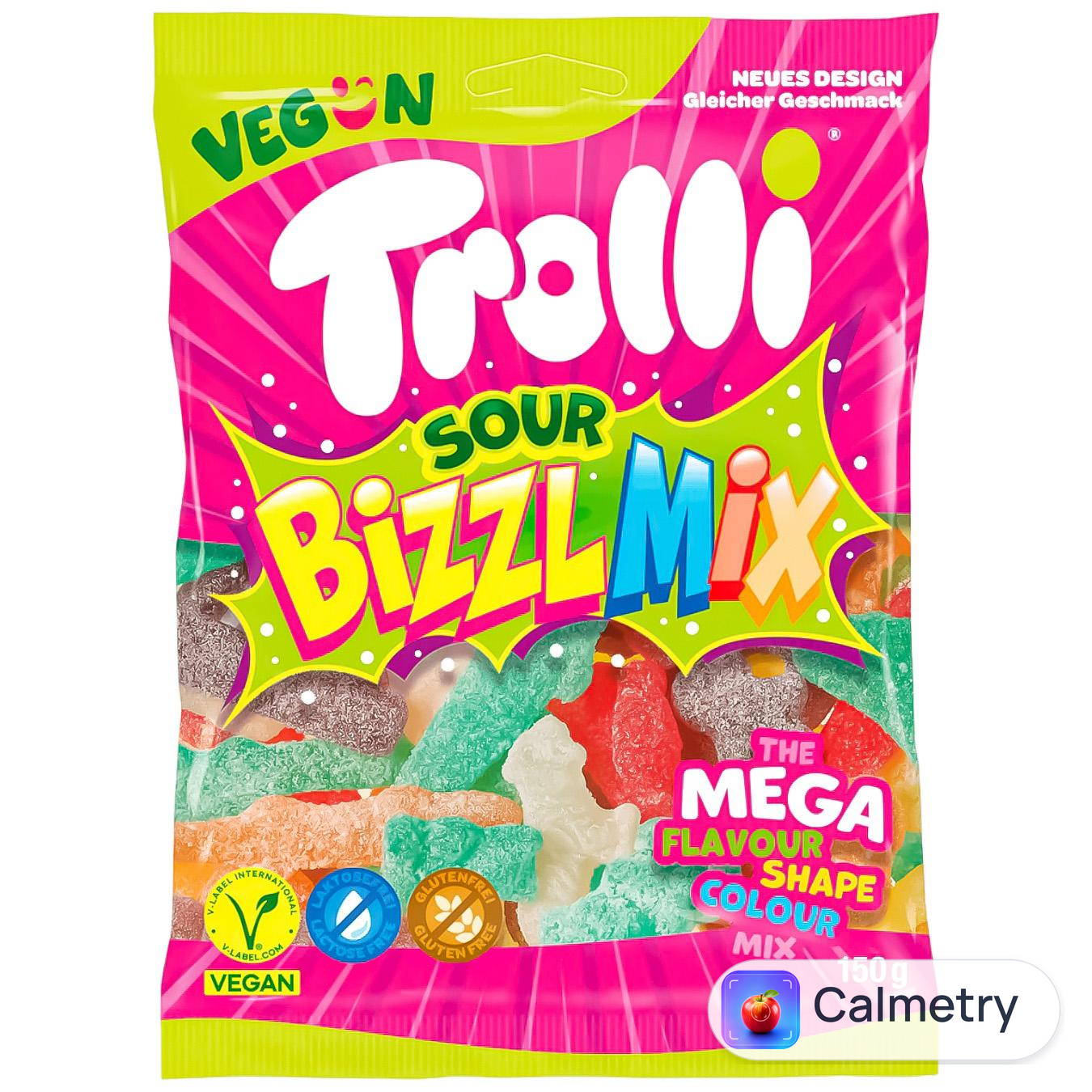 Цукерки Trolli Bizzl Mix Sour желейні 150г