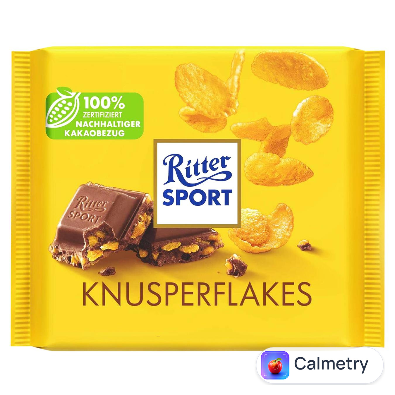 Шоколад молочний Ritter Sport з кукурудзяними пластівцями 100г