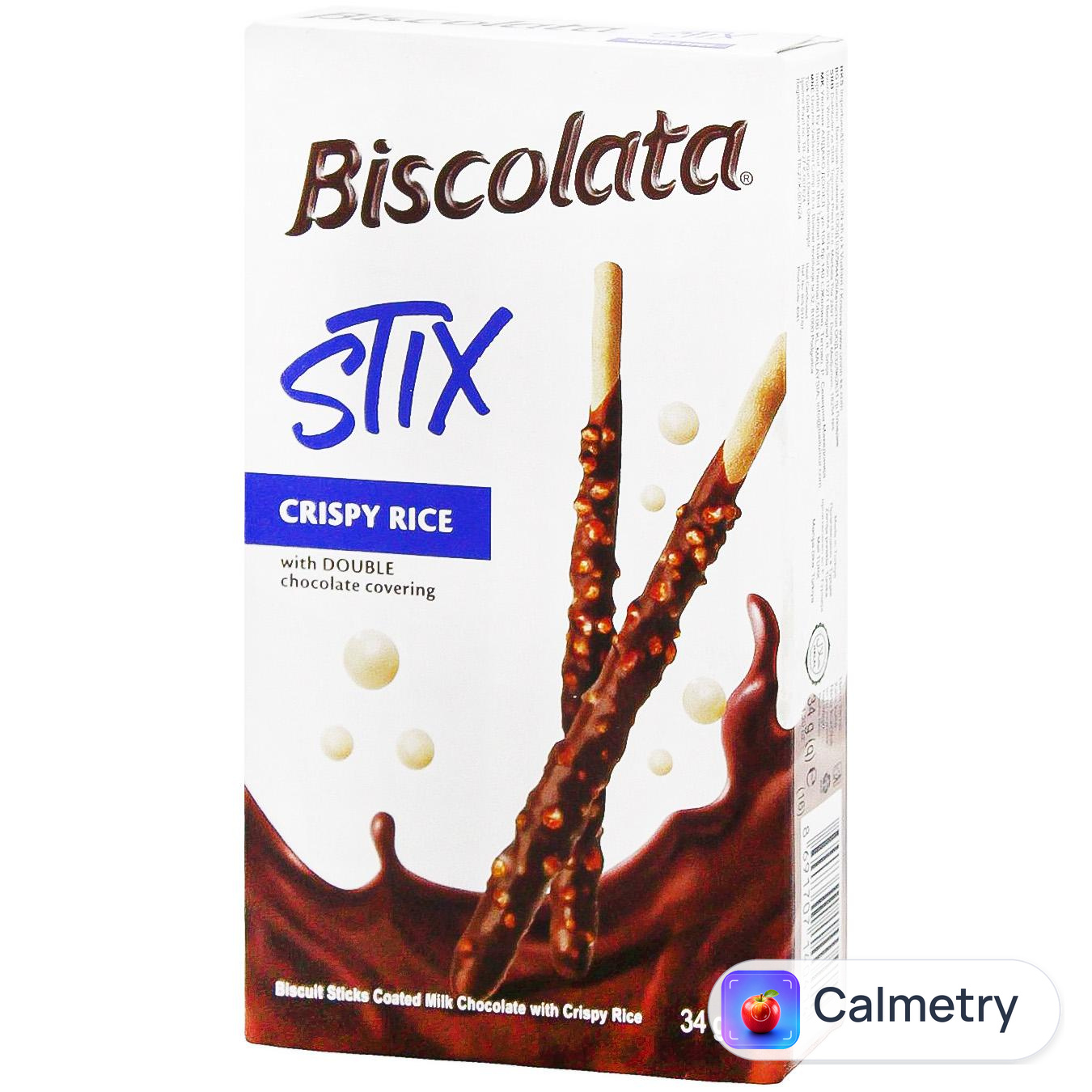 Соломка Biscolata Stix з рисовими кульками в молочному шоколаді 34г